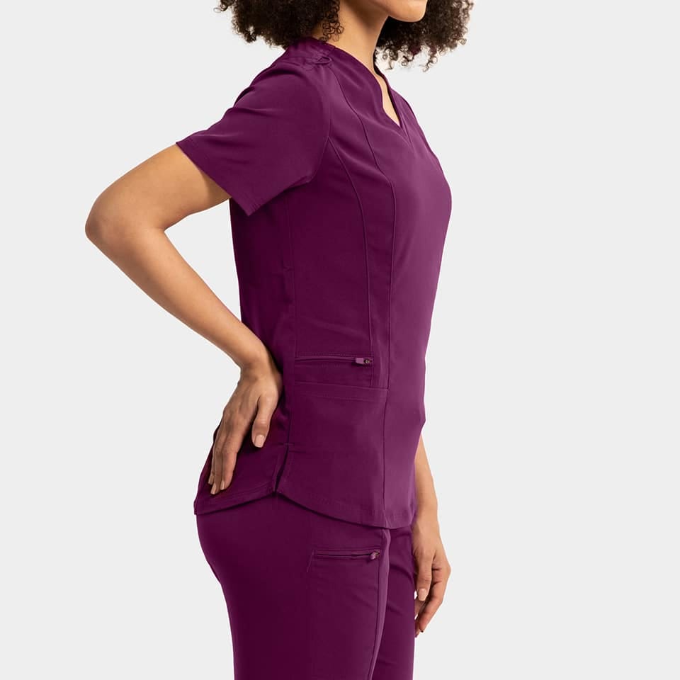 Women's Double Pocket V-Neck Top | 181003