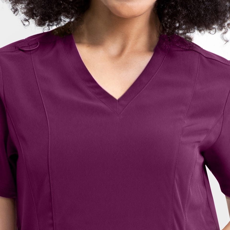 Women's Double Pocket V-Neck Top | 181003