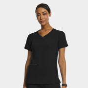 Women's Sporty Contrast Double V-Neck Top  | 3802