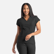Zoe Banded V-Neck Scrub Top | 2501