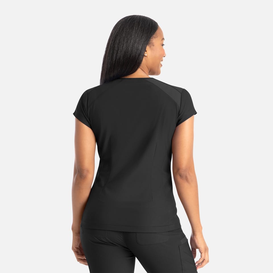 Zoe Banded V-Neck Scrub Top | 2501