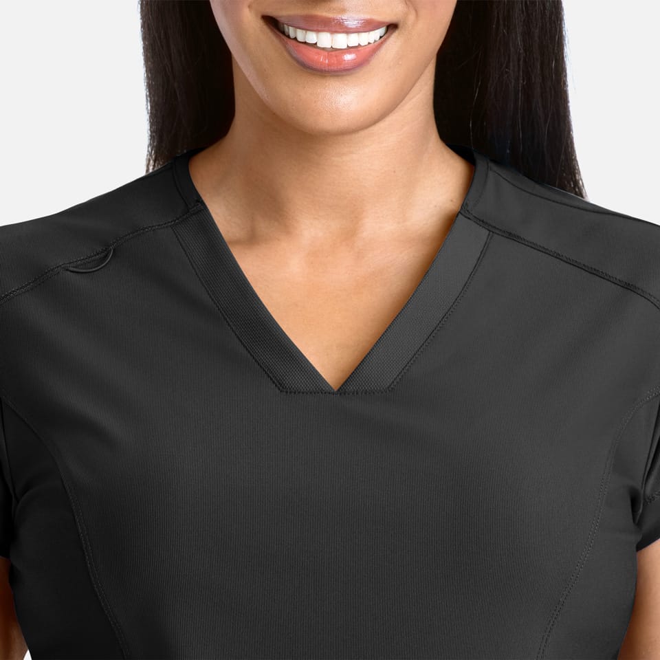 Zoe Banded V-Neck Scrub Top | 2501