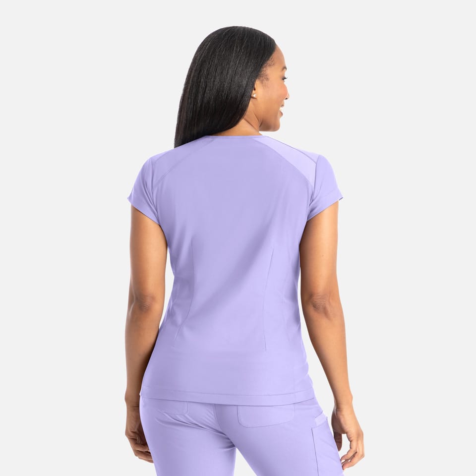 Zoe Banded V-Neck Scrub Top | 2501