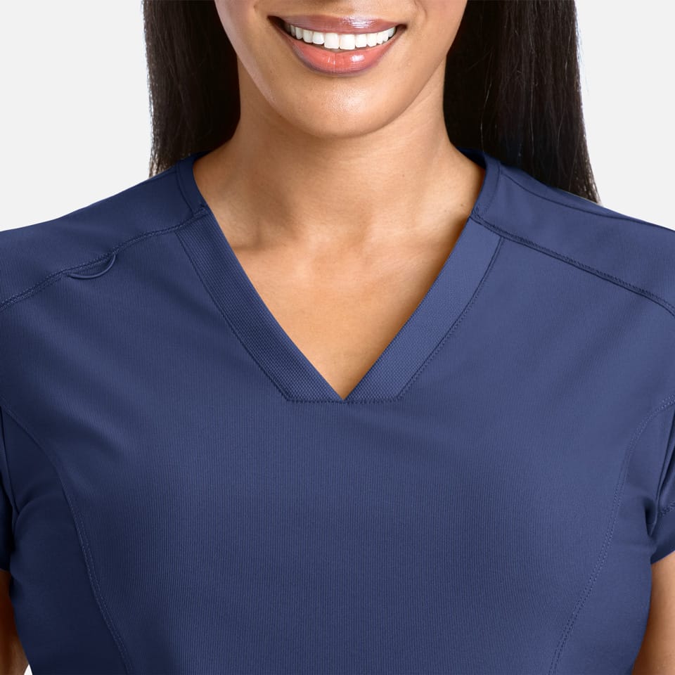 Zoe Banded V-Neck Scrub Top | 2501