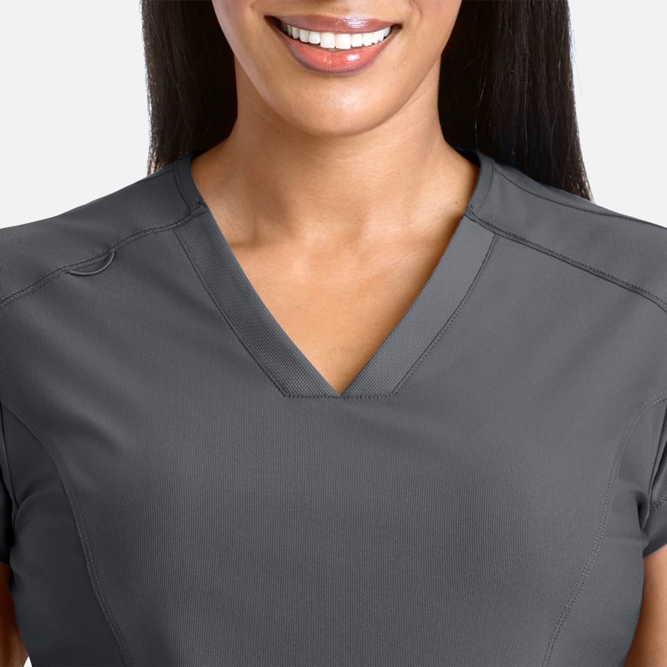 Zoe Banded V-Neck Scrub Top | 2501