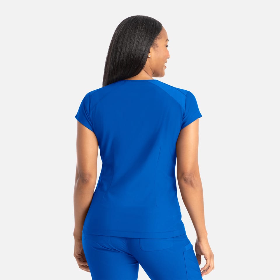 Zoe Banded V-Neck Scrub Top | 2501