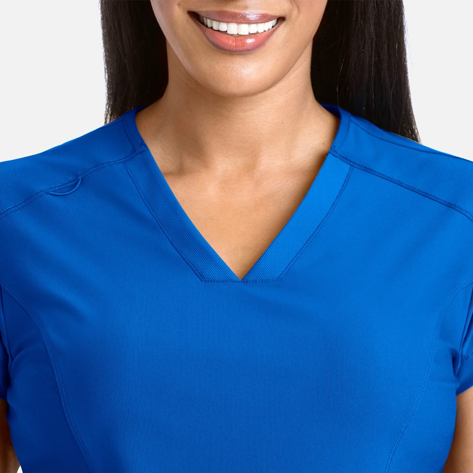 Zoe Banded V-Neck Scrub Top | 2501