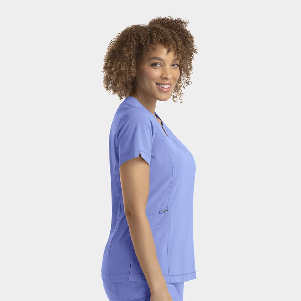 Women's Notched Neck Top | 4802