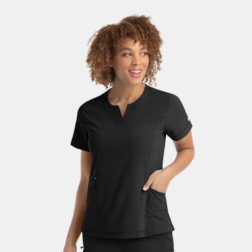 Women's Notched Neck Top | 4802