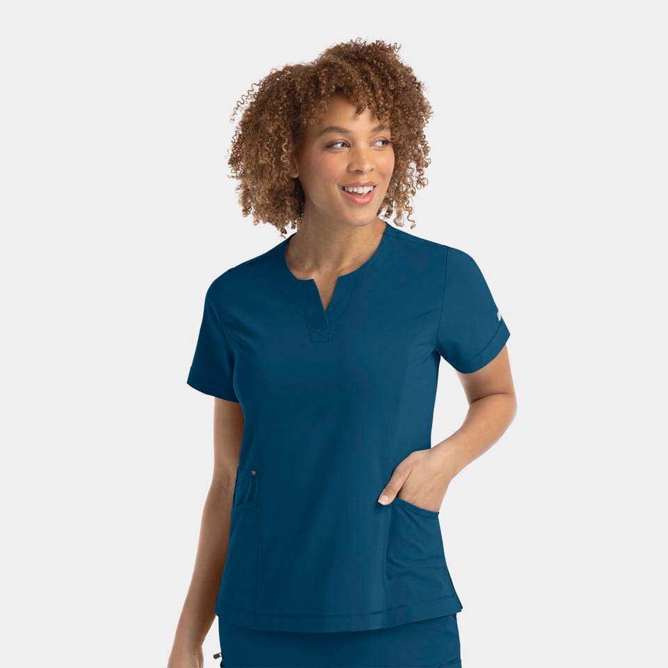 Women's Notched Neck Top | 4802