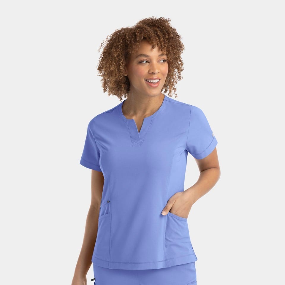 Women's Notched Neck Top | 4802