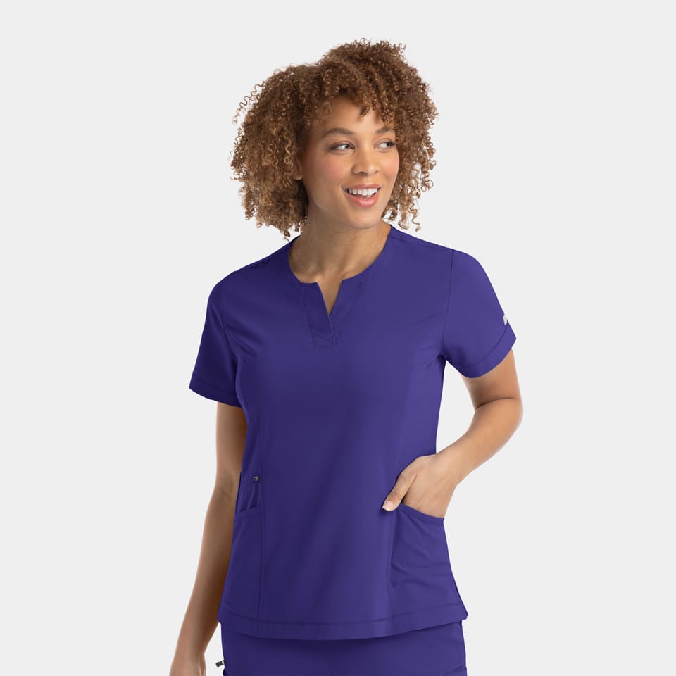 Women's Notched Neck Top | 4802