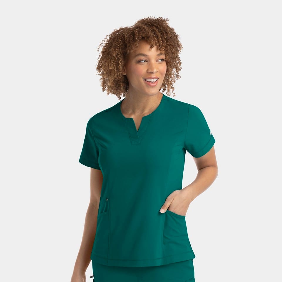 Women's Notched Neck Top | 4802
