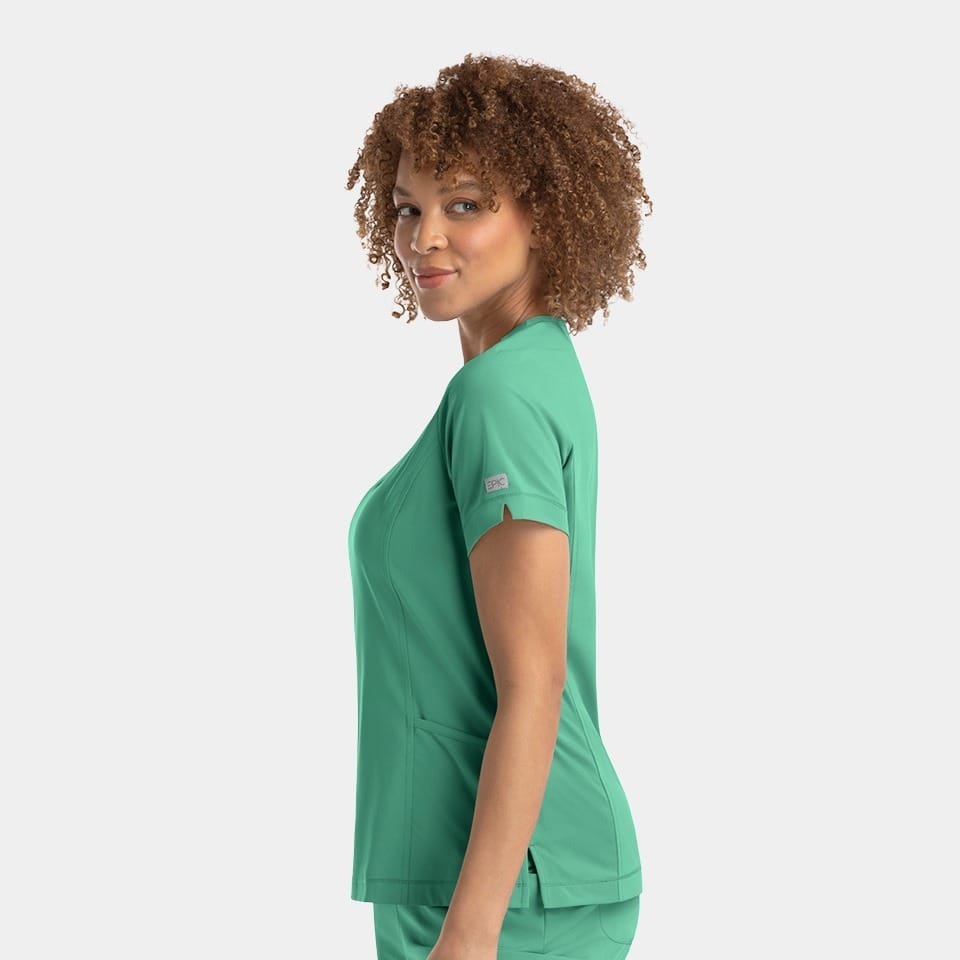 Women's Notched Neck Top | 4802