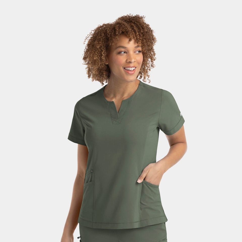 Women's Notched Neck Top | 4802
