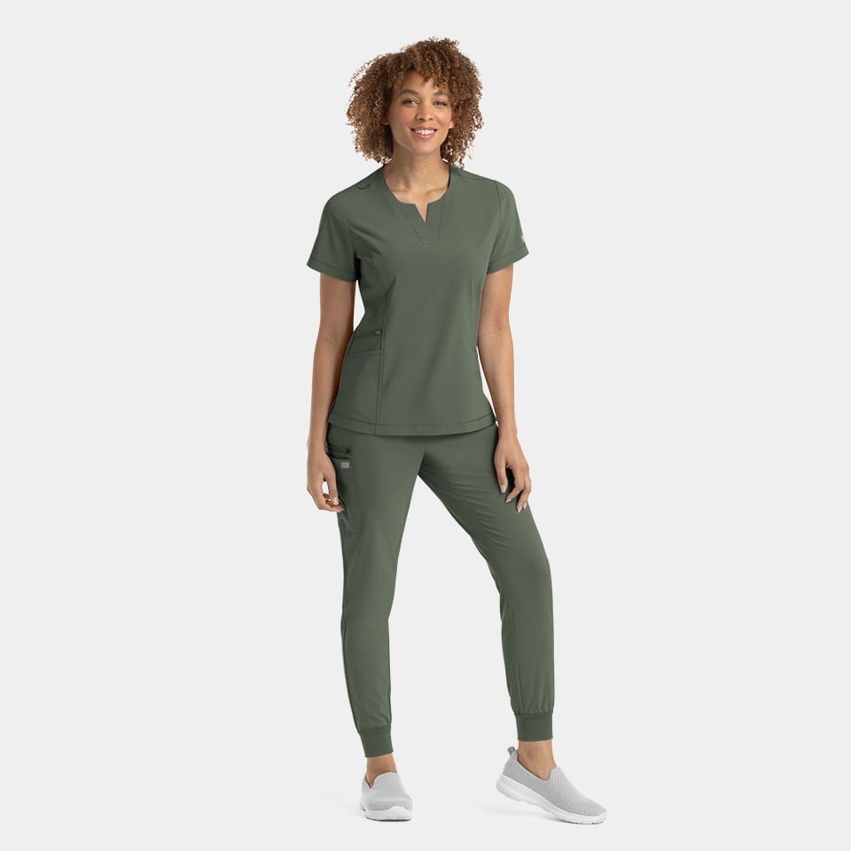 Women's Notched Neck Top | 4802