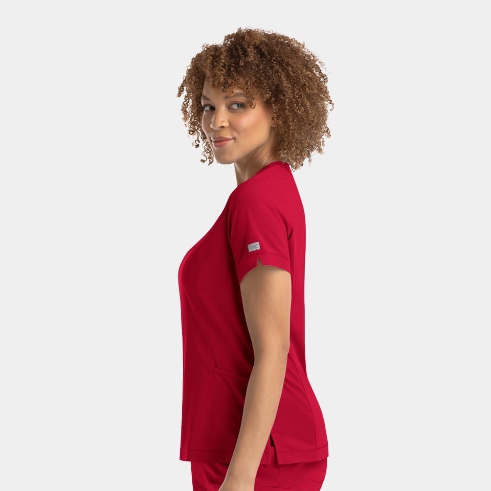 Women's Notched Neck Top | 4802