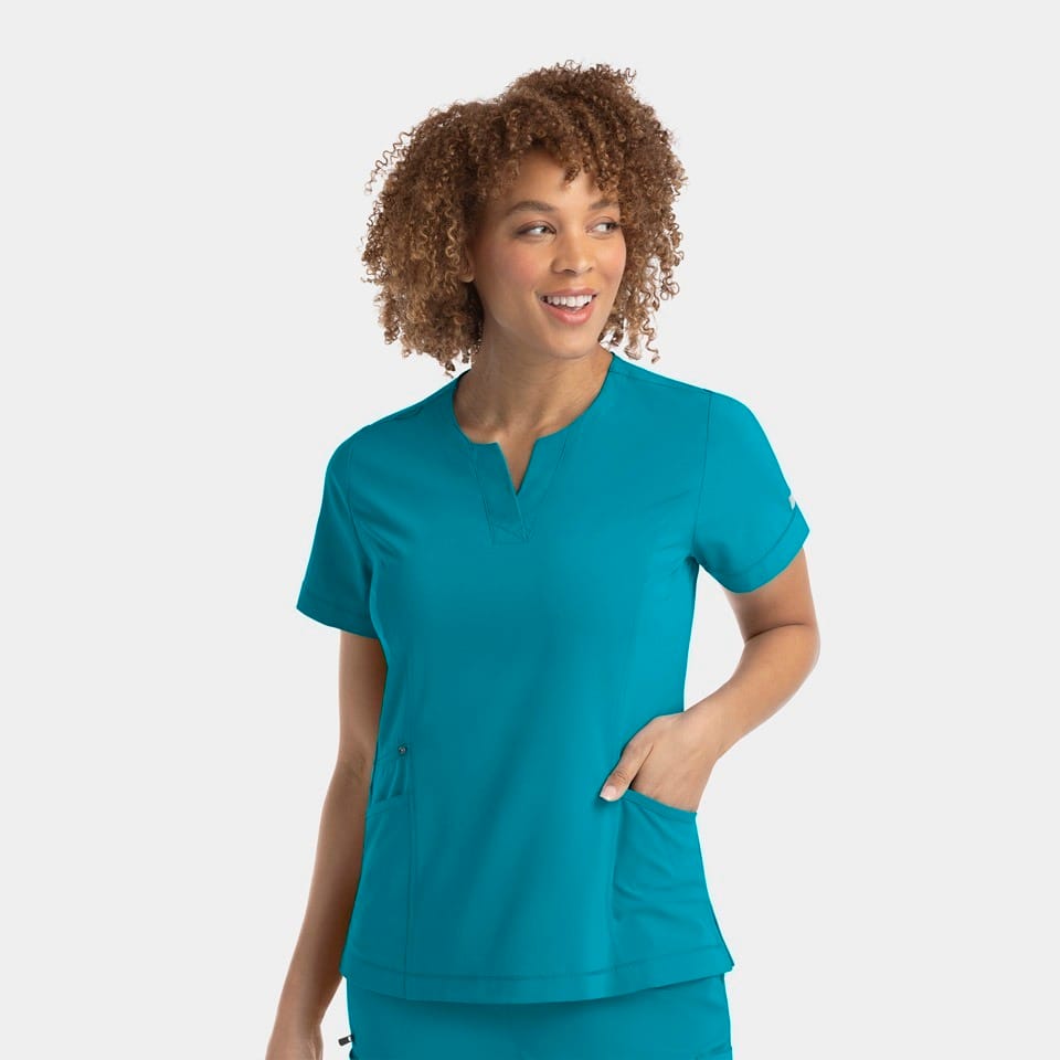 Women's Notched Neck Top | 4802