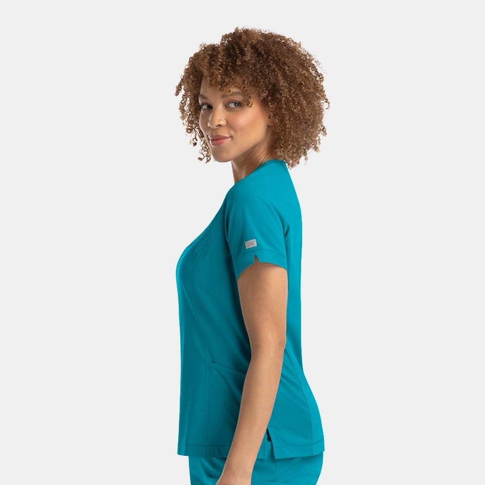 Women's Notched Neck Top | 4802