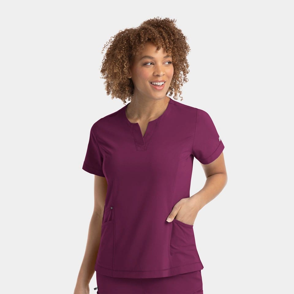 Women's Notched Neck Top | 4802