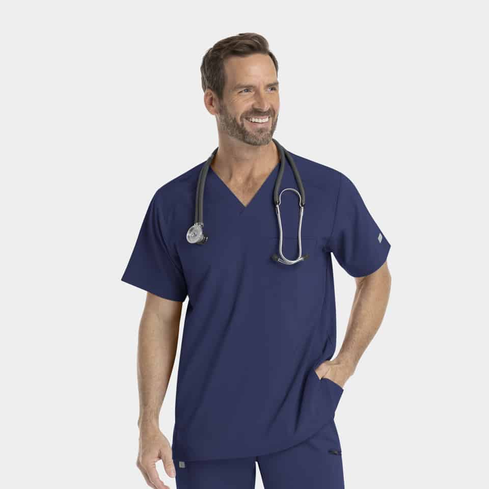 Men's V-Neck Scrub Top | 4851