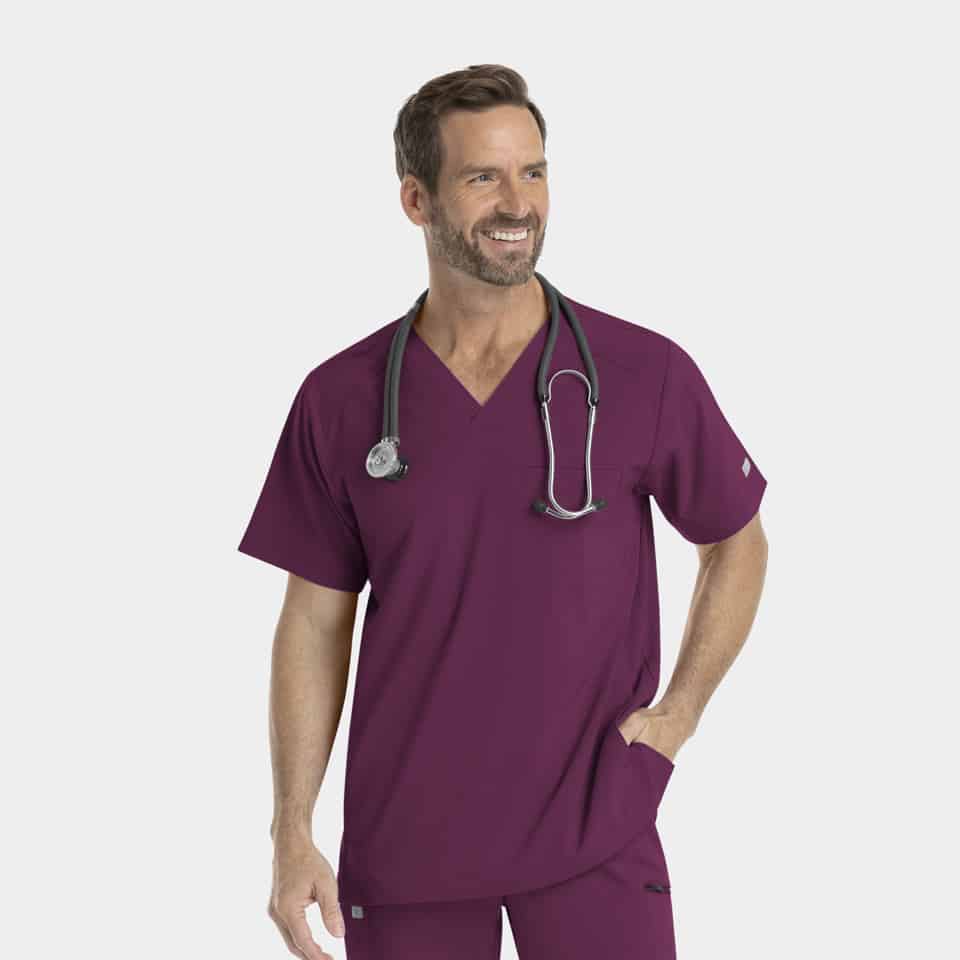 Men's V-Neck Scrub Top | 4851