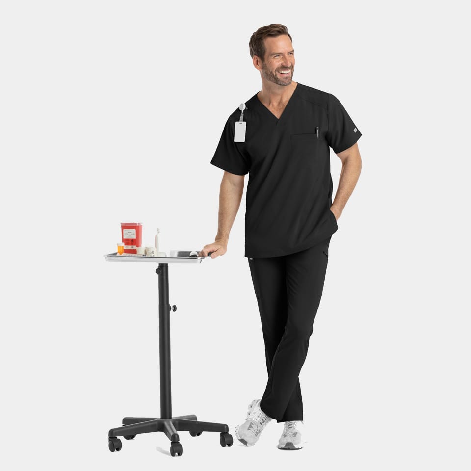 Men's V-Neck Scrub Top | 4851