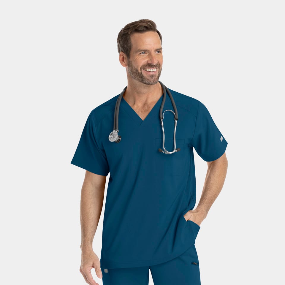 Men's V-Neck Scrub Top | 4851