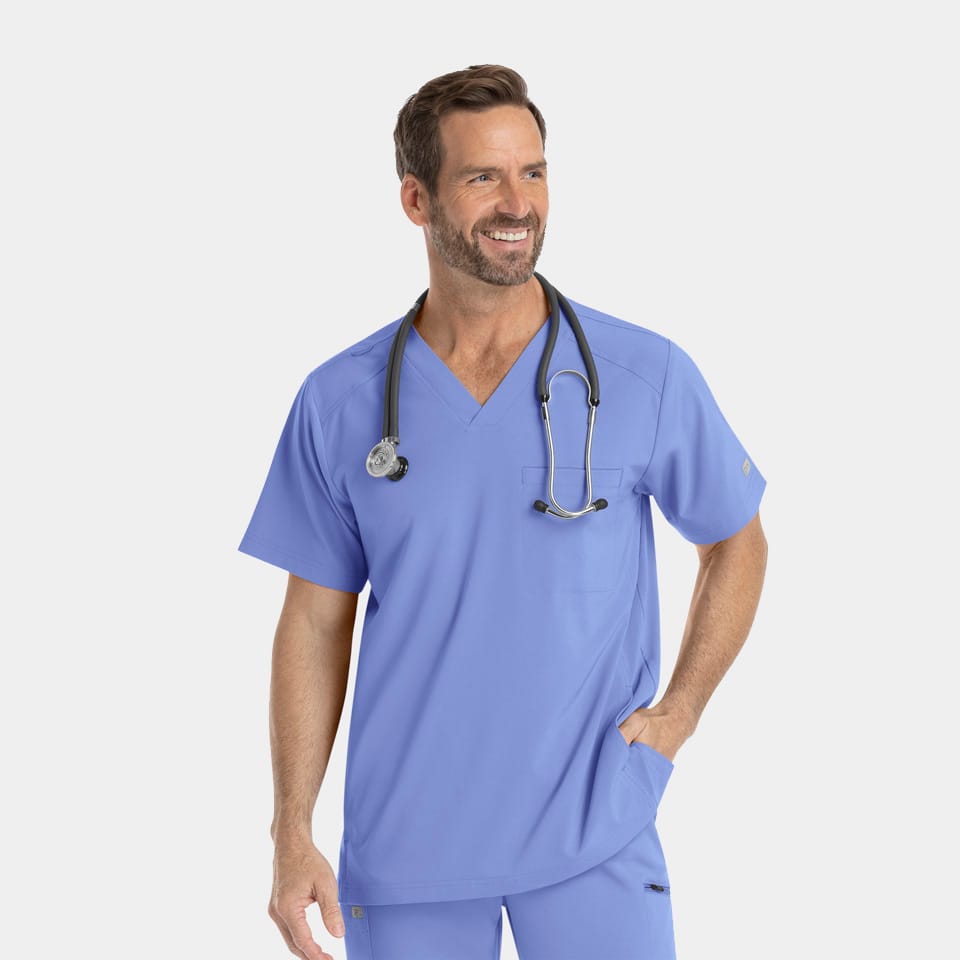 Men's V-Neck Scrub Top | 4851