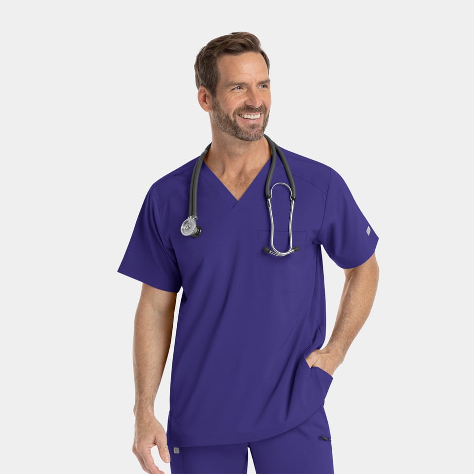 Men's V-Neck Scrub Top | 4851