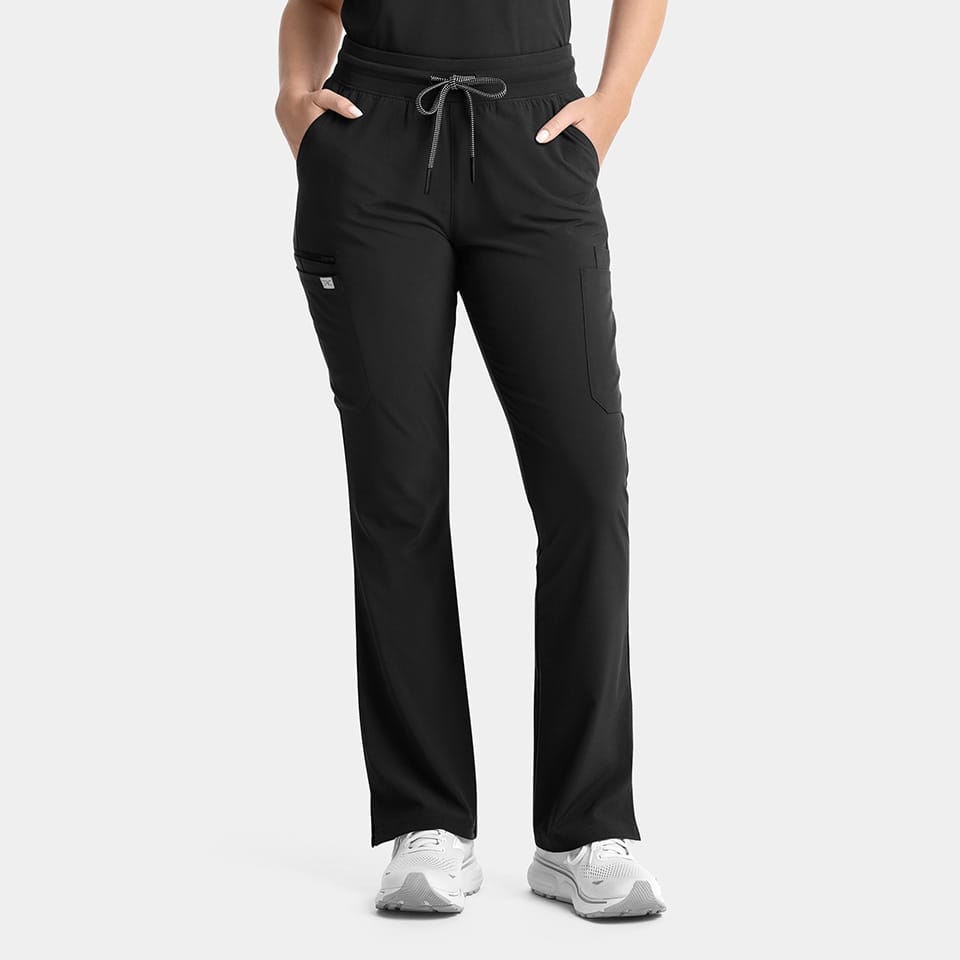 Yoga Waistband Flare Scrub Pants | 9813