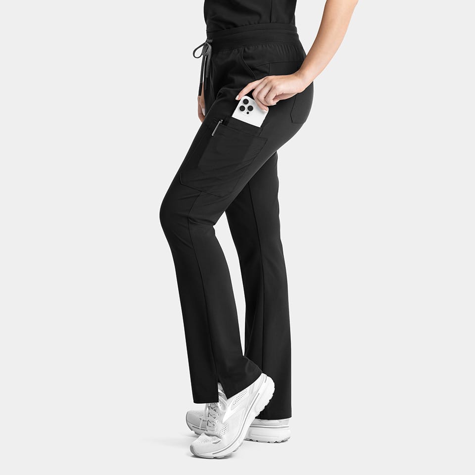 Yoga Waistband Flare Scrub Pants | 9813