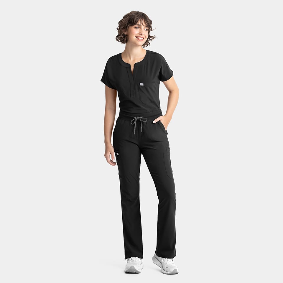 Yoga Waistband Flare Scrub Pants | 9813