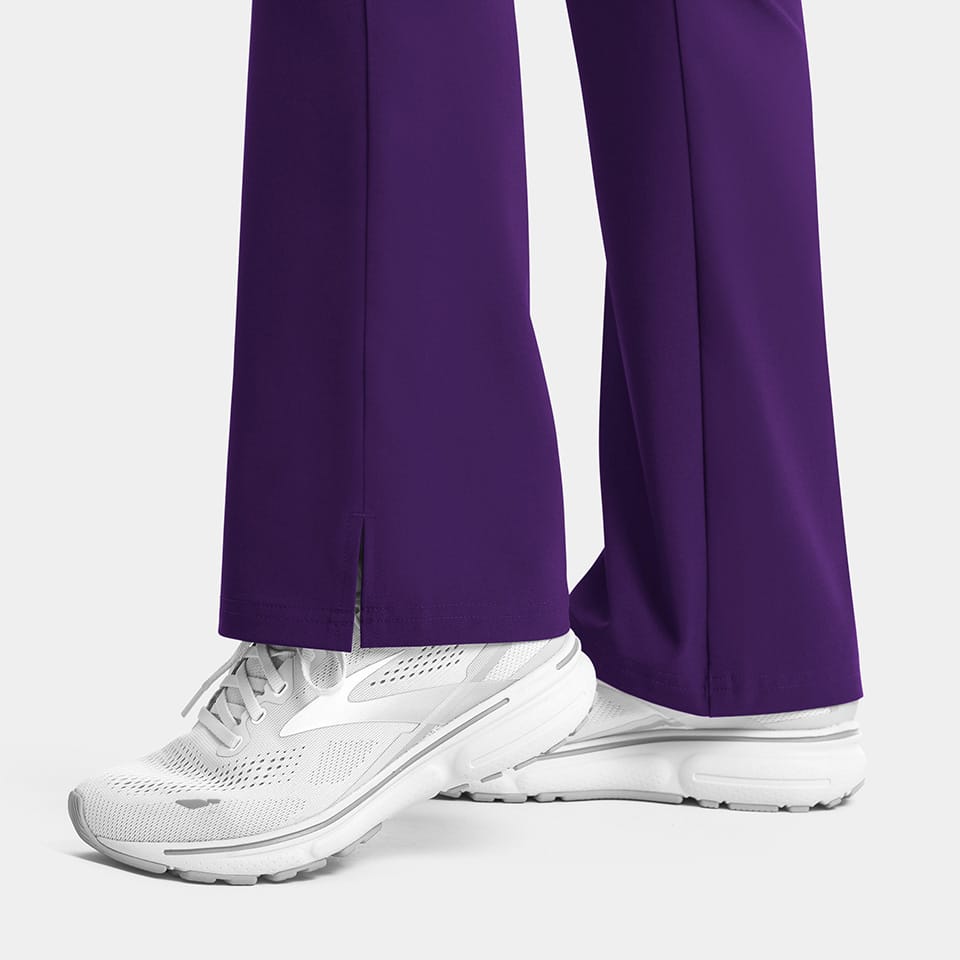 Yoga Waistband Flare Scrub Pants | 9813