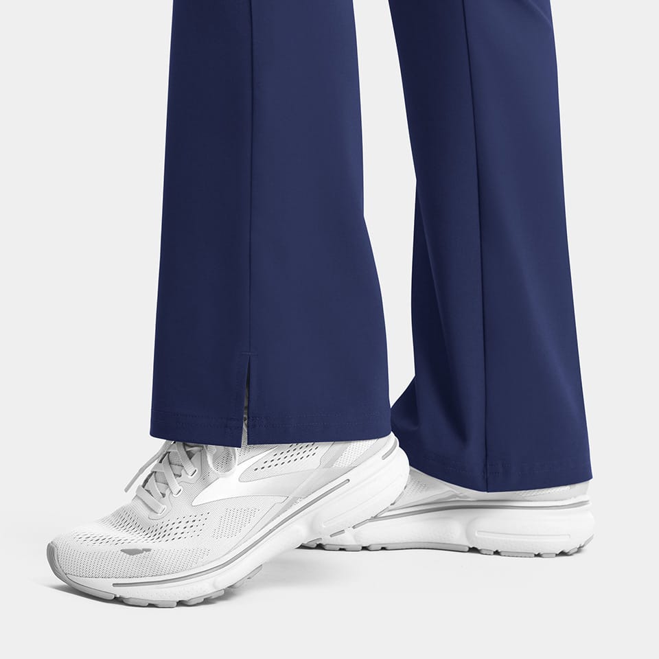 Yoga Waistband Flare Scrub Pants | 9813