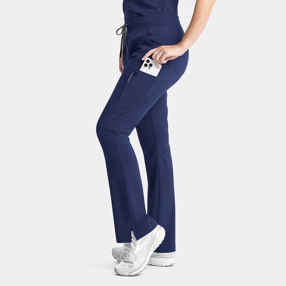 Yoga Waistband Flare Scrub Pants | 9813
