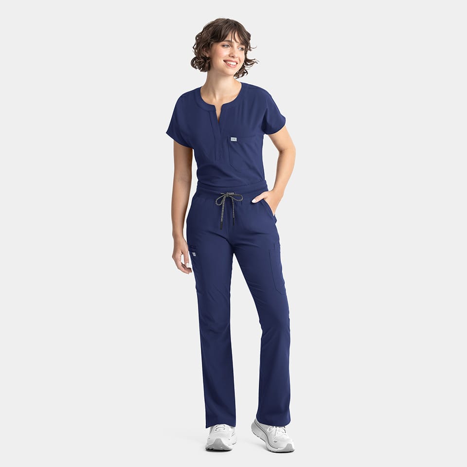 Yoga Waistband Flare Scrub Pants | 9813