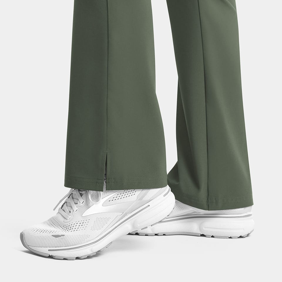 Yoga Waistband Flare Scrub Pants | 9813