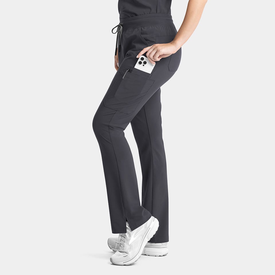 Yoga Waistband Flare Scrub Pants | 9813