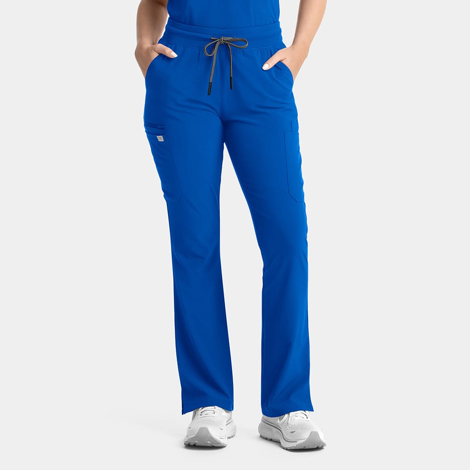 Yoga Waistband Flare Scrub Pants | 9813
