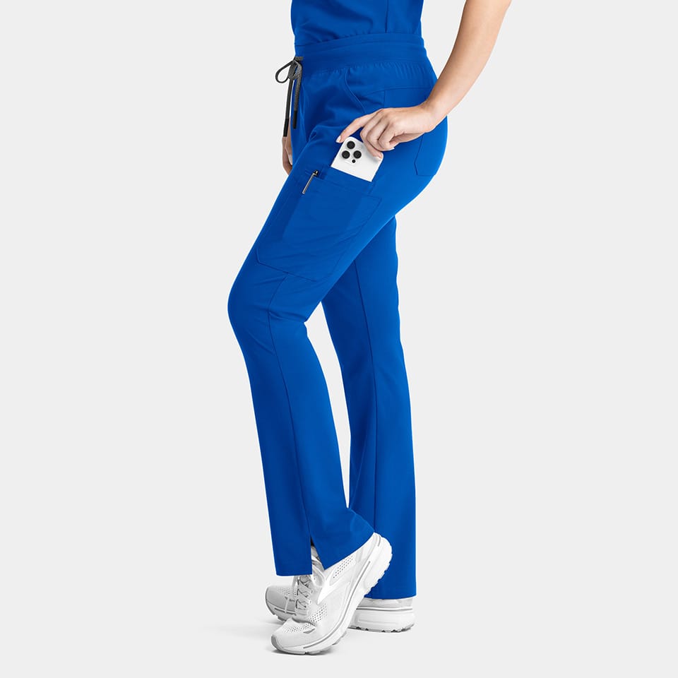 Yoga Waistband Flare Scrub Pants | 9813