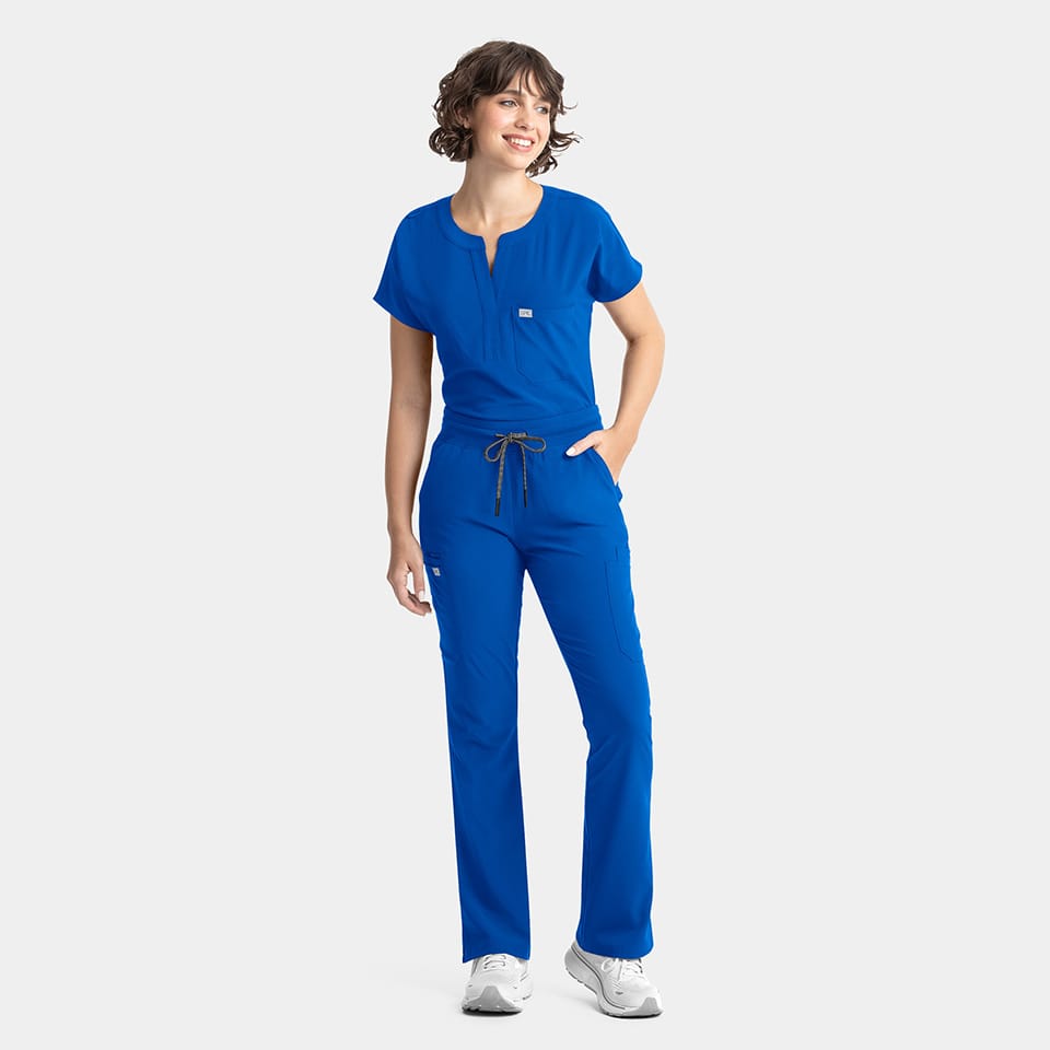 Yoga Waistband Flare Scrub Pants | 9813