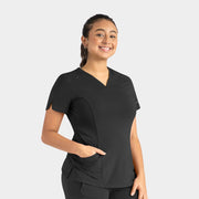 Women's Curved V-Neck Top | 20302