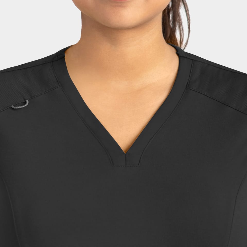 Women's Curved V-Neck Top | 20302