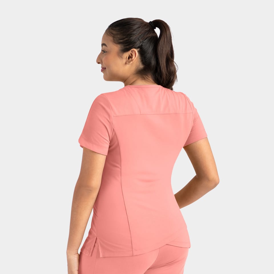 Women's Curved V-Neck Top | 20302