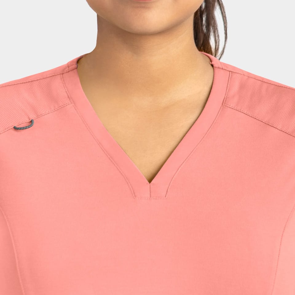 Women's Curved V-Neck Top | 20302