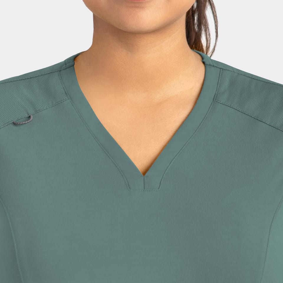 Women's Curved V-Neck Top | 20302