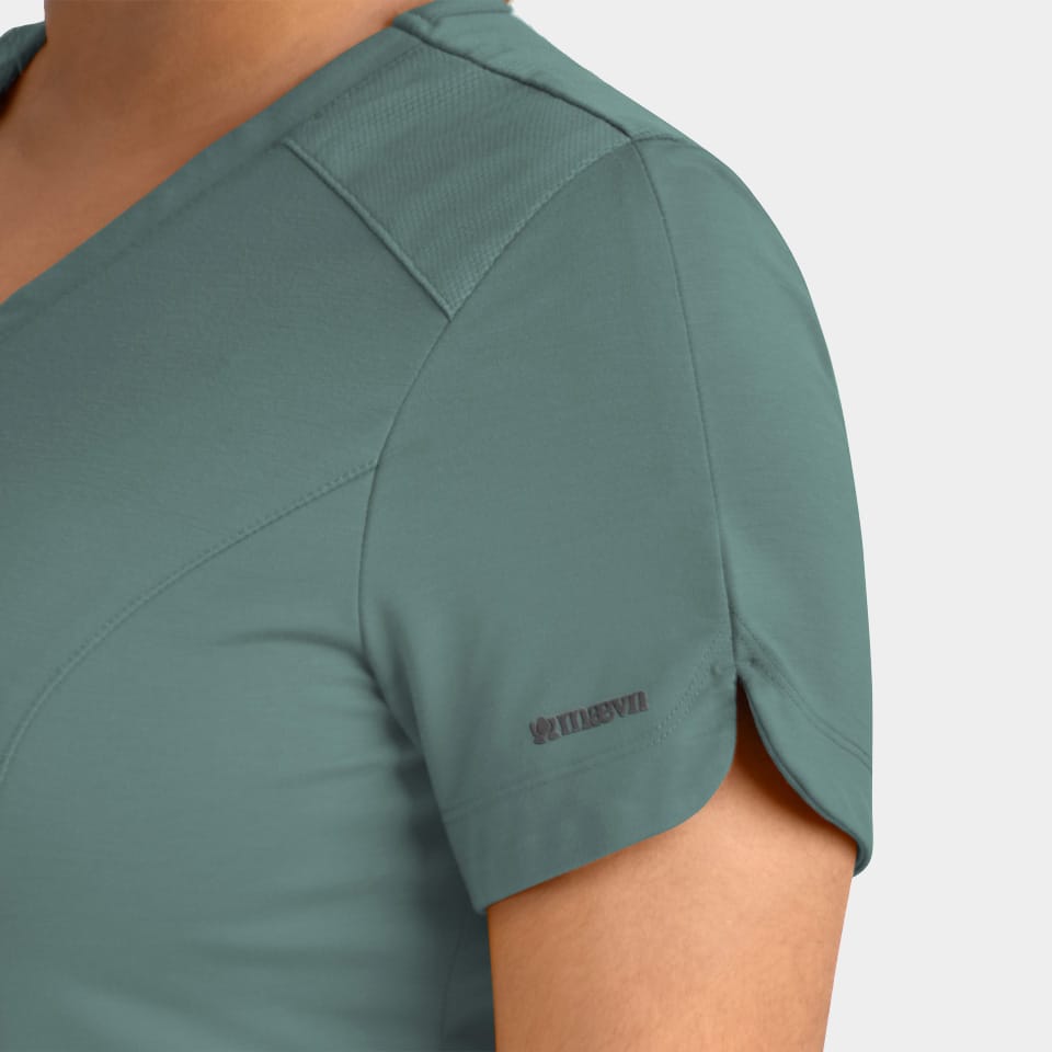 Women's Curved V-Neck Top | 20302