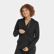 Women's Hooded Zip Front Jacket | 90301