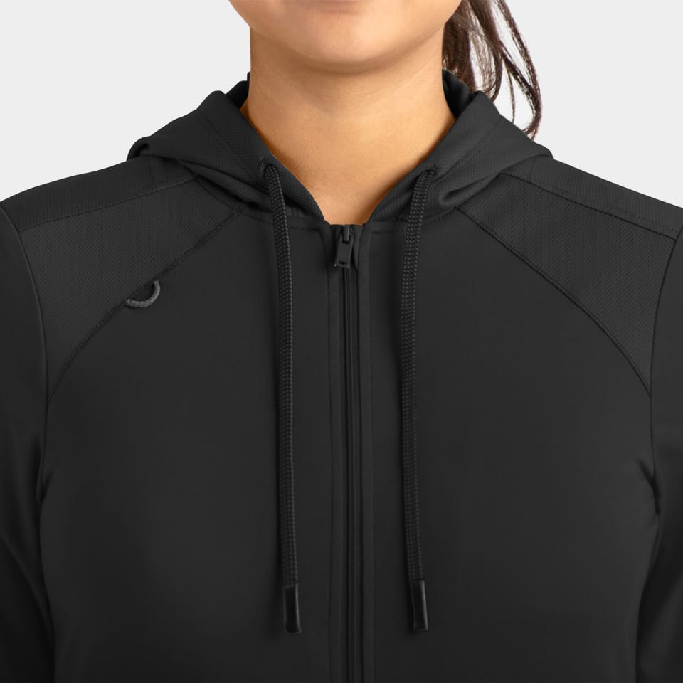 Women's Hooded Zip Front Jacket | 90301
